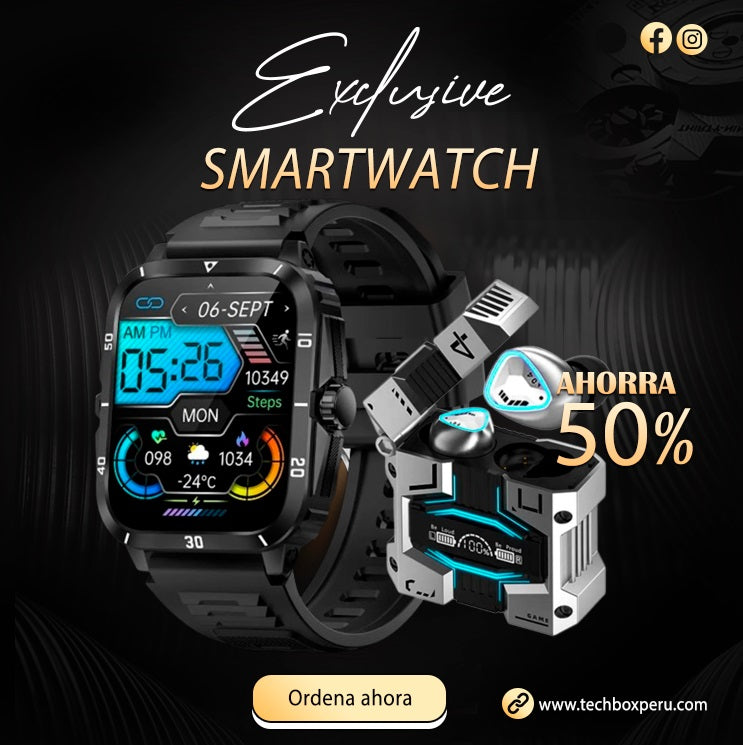 📢OFERTA SMARTWATCH MILITARY PRO 6 + EARBUS PRO MILITARY