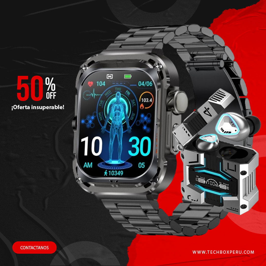 📢OFERTA SMARTWATCH MILITARY ELEGANT ULTRA + 2 CORREAS