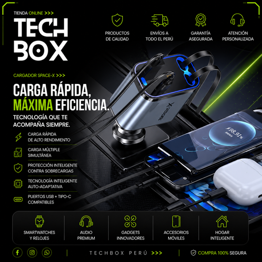SMART SPACE X - Cargador de auto