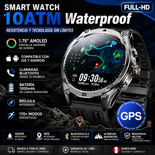 ULTRA BOSS® – RELOJ MILITAR GPS 8K